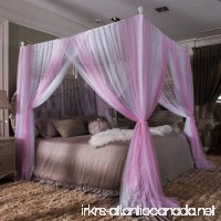 Taiyucover Four Coners Bed Frame Mosquito Net;Priceness Bedroom Bedding Curtain;4 Corners Bed Nets Draperies (Pink  Full) - B07DPSFRTC
