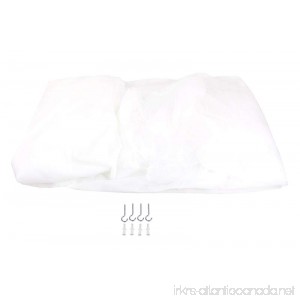 TMS 4 (Four) Corner Post Bed White Canopy Mosquito Net Full Queen King Size Netting - B00EQFRLT8