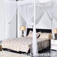 ZENY 4 Corner Post Bed Canopy Mosquito Net Full Queen King Twin Netting Bedding White (White) - B074392X77