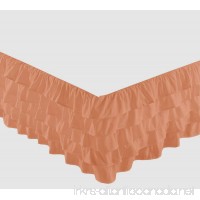 Chezmoi Collection Ella 15 Drop Multi Ruffle Bed Skirt (King Salmon) - B00NYEFB30