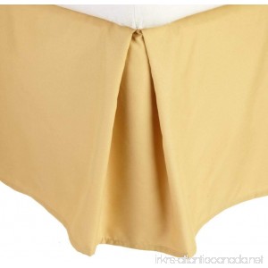 Clara Clark Grand 1200 Collection Solid Bed Skirt Dust Ruffle Full (Double) Size Camel Yellow Gold - B00J32XAU8