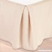 Clara Clark Premier 1800 Collection Solid Bed Skirt - 14 Drop Pleated Tailored Dust Ruffle - King Beige Cream - B00J2BTE0U
