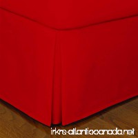 Crescent Bedding Pleated Bed Skirt Easy Care Quadruple Pleated Design Fabric Base Allows for Natural Draping 15 Fall Covers Legs and Bed Frame (Twin Red) - B010EA6LKI
