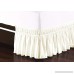 DE Moocci Luxury Wrap Around Style Elastic Bed Wrap Ruffled Bed Skirt 16inch Drop Platform Free 2 sizes 100% Polyester (Cream Queen/King) - B01NGTR8MF