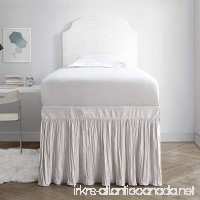 DormCo Crinkle Bed Skirt Twin XL (3 Panel Set) - Jet Stream - B07D9557Q7