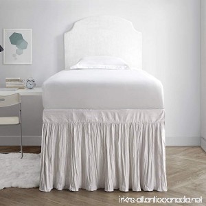 DormCo Crinkle Bed Skirt Twin XL (3 Panel Set) - Jet Stream - B07D9557Q7