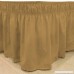 EasyFit 11577BEDDTFUGOL Wrap Around Solid Ruffled Twin/Full Bed Skirt 75-Inch by 39-Inch with 15-Inch drop Gold - B01GWU1BEU