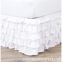 Empire Home Pleated Ruffled Bed Skirt Solid Dust Ruffle All Sizes 9 Colors (Queen Size  White) - B071YCSZ31