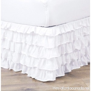 Empire Home Pleated Ruffled Bed Skirt Solid Dust Ruffle All Sizes 9 Colors (Queen Size White) - B071YCSZ31