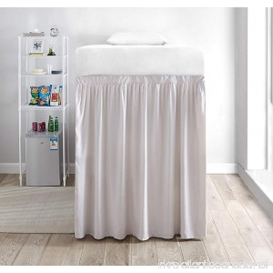 Extended Dorm Sized Bed Skirt Panel with Ties (1 Panel) - Jet Stream (For raised or lofted beds) - B07DWLC7SX