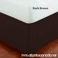 Fancy Collection Queen Size Easy Care Tailored Microfiber 14-inch Bed Skirt Solid Dark Brown - B00W4CYKMQ
