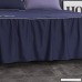 Fyore Dark Blue Luxurious Bed Skirt Super Soft Dust Ruffle Stain Resistant with 18inch Drop for Bedroom(19x78inches) - B076J8L3VD