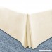 Lux Decor Collection Bed Skirt Long Staple Fiber - Durable Comfortable & Abrasion Resistant Quadruple Pleated 100% by (Queen Vanilla) - B01DWN0VW8