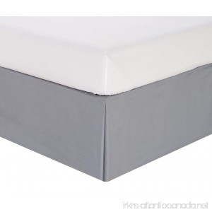Queen Wrinkle Resistant Tailored Drop Pleated Microfiber Bed Skirt Gray - B077MTRBVB