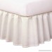 Rajlinen Ruffle/Gathering Bed Skirt Genuine Poly Cotton Bed Wrap with Platform (+15 Inch Drop)- Easy Fit Gathered Style 3 Sided Coverage King Ivory) - B0727X8R3Y