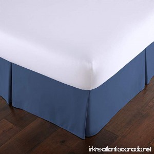 Southshore Fine Linens - VILANO Springs - 15 inch Drop Pleated Bed Skirt Dark Blue California King - B07562MFZP