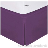 SRP Bedding Real 350 Thread Count Split Corner Bed Skirt/Dust Ruffle King Size Solid Purple 16" inches Drop Egyptian Cotton Quality Wrinkle & Fade Resistant - B01GIPTB5U