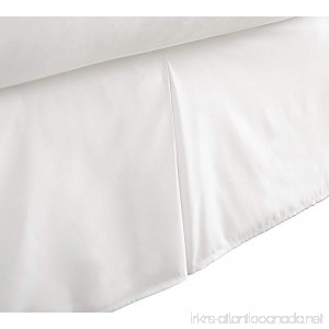 Urban Bed ​Luxurious Hotel Quality 400 Thread Count Bed Skirt with Split Corners 100% Egyptian Cotton (+14 Inch Drop) - Easy Fit Gathered Style 3 Sided Coverage​ (Full XL White)​ - B07BSC8P1L
