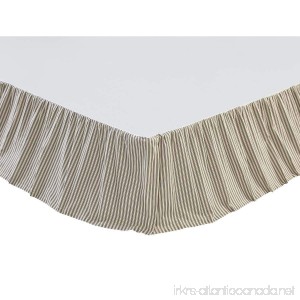 VHC Brands Farmhouse Bedding-Kendra Stripe White Skirt Queen Black - B073RTRTBZ
