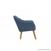Accent Chair for Living Room Linen Arm Chair with Tufted Detailing and Natural Wooden Legs (Blue) - B079K5V9VJ