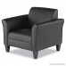 Alera ALERL23LS10B Reception Lounge Series Club Chair Black/Black Leather - B009NKTA2M