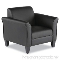 Alera ALERL23LS10B Reception Lounge Series Club Chair  Black/Black Leather - B009NKTA2M