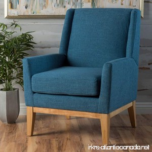 Archibald | Mid Century Modern Fabric Accent Chair | in Blue - B01LX9BEXU