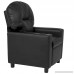 BCP Contemporary Black Leather Kids Recliner Chair with Cup Holder - B0157GKQ0K