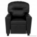 BCP Contemporary Black Leather Kids Recliner Chair with Cup Holder - B0157GKQ0K