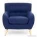 Best Choice Products Mid-Century Modern Upholstered Tufted Accent Chair (Dark Blue) - B076B9PRCQ