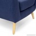 Best Choice Products Mid-Century Modern Upholstered Tufted Accent Chair (Dark Blue) - B076B9PRCQ