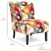 Best Choice Products Modern Contemporary Upholstered Armless Accent Chair (Floral/Multicolor) - B0765DDGZK