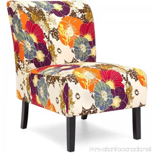Best Choice Products Modern Contemporary Upholstered Armless Accent Chair (Floral/Multicolor) - B0765DDGZK