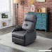BONZY Power Recliner Chair with Suede Cover Tuffted Backrest Gentle Reclining Track - Smoke Gray - B07D283TJL