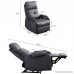 BONZY Power Recliner Chair with Suede Cover Tuffted Backrest Gentle Reclining Track - Smoke Gray - B07D283TJL
