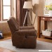BONZY Power Recliner Chair Worned Leather Look Micro Fiber Oversized Electric Recliner Chair - Brown - B07CT9XRTX