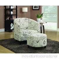 Coaster Transitional Vintage French Accent Chair with Ottoman - B00GAAWXG8