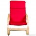 ECR4Kids Natural Bentwood Teacher Comfort Arm Chair for Adults Birch Finish with Red Cushions - B00742MEFG