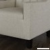 Empierre Beige Linen Club Chair & Footstool Set - B009NIF938