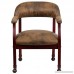 Flash Furniture Bomber Jacket Brown Luxurious Conference Chair with Casters - B000TMM4NK