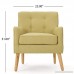 Fontinella | Mid Century Modern Fabric Arm Chair with Tufted Back | in Wasabi - B072KXMZW4