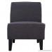Giantex Deco Solids Accent Chair Armless Living Room Bedroom Office Contemporary (Gray) - B01M03Y61Q