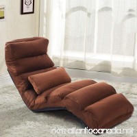 Giantex Folding Lazy Sofa Chair Stylish Sofa Couch Beds Lounge Chair W/Pillow (Coffee) - B01MZBBFF2