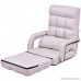 Giantex Folding Lazy Sofa Floor Chair Sofa Lounger Bed with Armrests and a Pillow Lounger Bed Chaise Couch (Beige) - B077X7GH4H