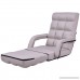 Giantex Folding Lazy Sofa Floor Chair Sofa Lounger Bed with Armrests and a Pillow Lounger Bed Chaise Couch (Beige) - B077X7GH4H