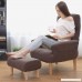 Giantex Lazy Sofa Chair with Footstool Living Room Armchair Adjustable Backrest Headrest Wood Legs Padded Seat - B07D7RG3C3
