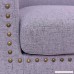 Giantex Modern Tub Barrel Club Seat Arm chair Accent Fabric Nailhead w/Cushion (Gray) - B07425XQ3B
