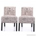 LAZYMOON Leisure Armless Chair Modern Contemporary Upholstered French Script Couch Seat Accent Chair Living Room Chair Set(2 PCs) - B078XS35WD