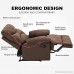 Massage Recliner Chair Microfiber Mecor Heated Vibrating Sofa Ergonomic Lounge 8 Point Massage with Remote Living Room (Chocolate) - B07F1PXWR1