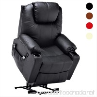 Mcombo Electric Power Lift Massage Sofa Recliner Heated Chair Lounge w/Remote Control USB Charging Ports  7040 (Black) - B0787Y17P2
